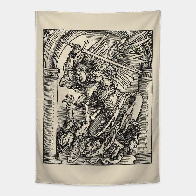 St Michael slays the dragon Tapestry by Beltschazar