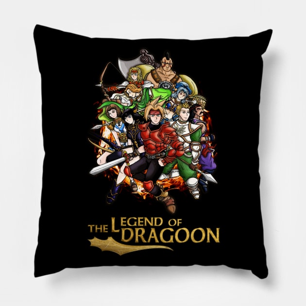 The Legend of Dragoon Heroes Pillow by WarioPunk