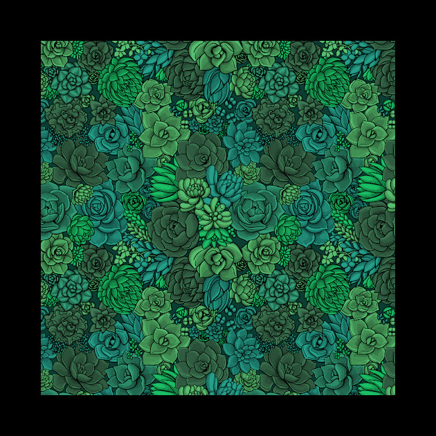 Succulent garden in green - Succulents - Phone Case