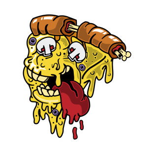 Melting Pizza Face T-Shirt
