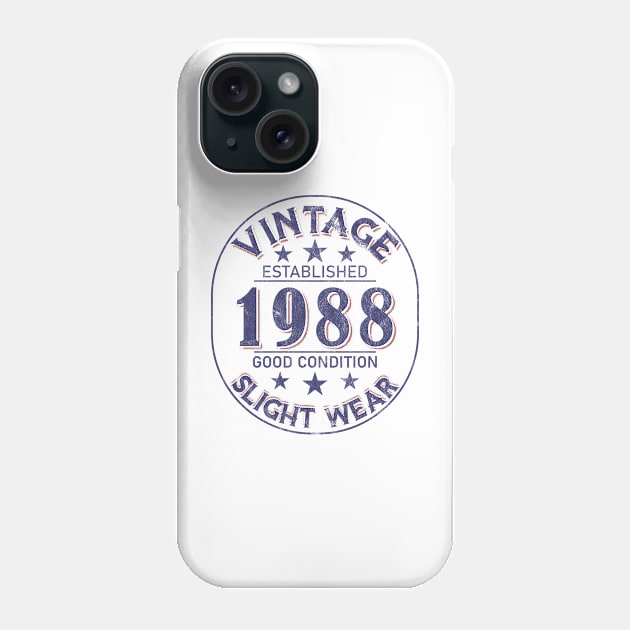 Vintage Established 1988 Phone Case by Stacy Peters Art