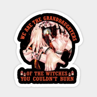 We are the granddaughters of the witches you couldn't burn..Halloween Gift Magnet