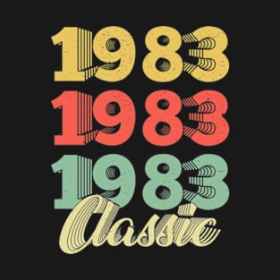 Vintage Retro 1983 37 Years Old 37th Birthday Gift T-Shirt