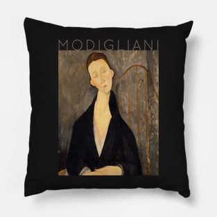 Amedeo Modigliani - Lunia Czechowska à la robe noire Pillow