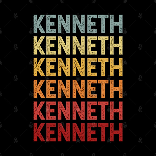 Kenneth Name Vintage Retro Gift Named Kenneth by CoolDesignsDz