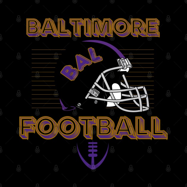 Baltimore Football Vintage Style by Borcelle Vintage Apparel 