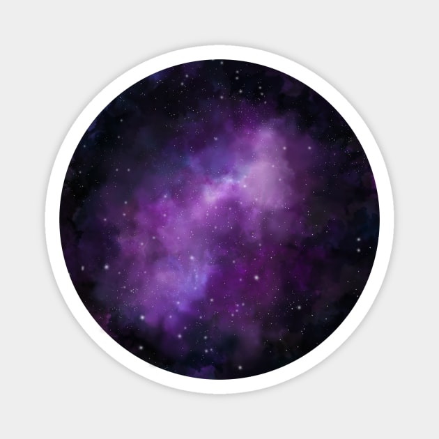 Purple galaxy Magnet by RosanneCreates