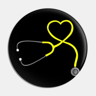 Stethoscope Heart Pin