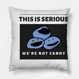 This is Serious! We're Not Candy! Pillow