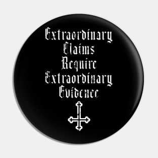 Extraordinary Claims Pin