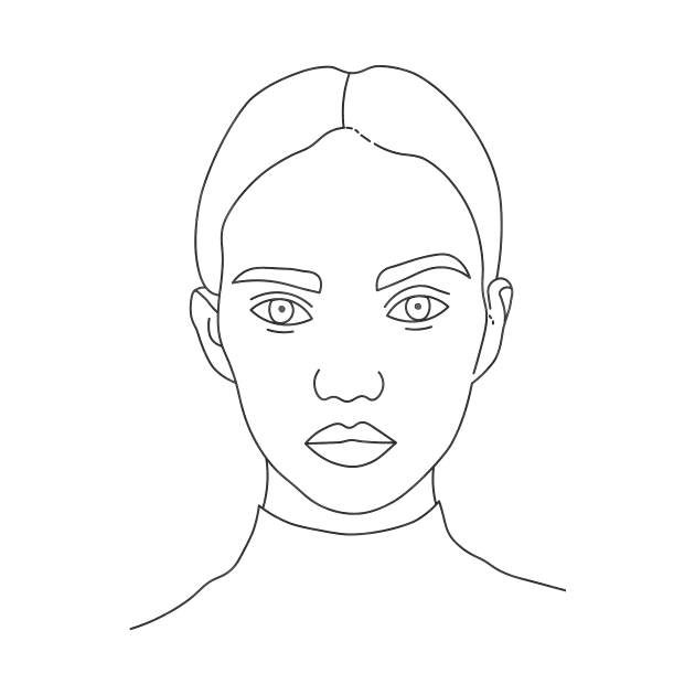 Line Drawing Portrait II by Alisa Galitsyna