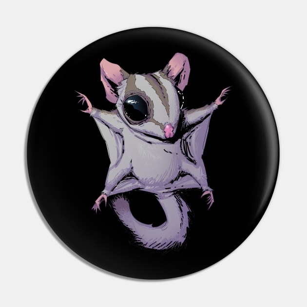 Cute Flying Sugar Glider Gift For Kids and Sugar Glider Lovers Pin by Hutchew