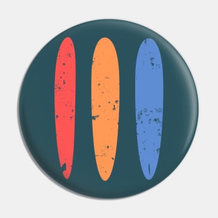 Three Longboards Pin