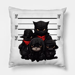 Usual Suspects Family Cats Pillow