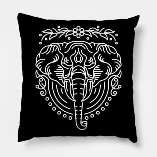 Elephant Lines 2 Pillow