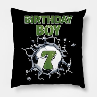 7th Birthday Boys Soccer player Gift For Boys Kids toddlers Pillow