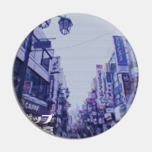 Japanese city pop art series 2 - Kichijoji Musashino Tokyo Japan in - retro aesthetic - Old retro tv glitch style Pin