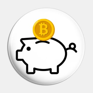 Bitcoin piggy bank Pin