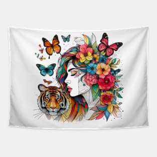 Floral queen Tapestry