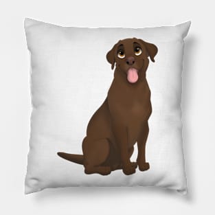 Chocolate Labrador Retriever Dog Pillow