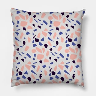 Pink And Blue Terrazzo Pillow