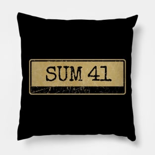 Aliska text black retro - Sum 41 Pillow