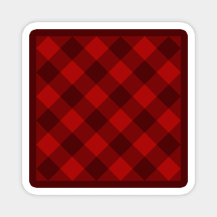 Red Plaid Magnet