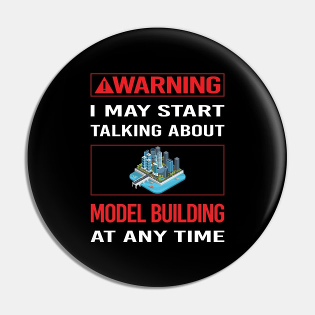 Red Warning Model Building Pin by Happy Life