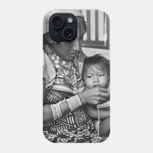 Vintage Photo of Kuna Mother and Baby Phone Case