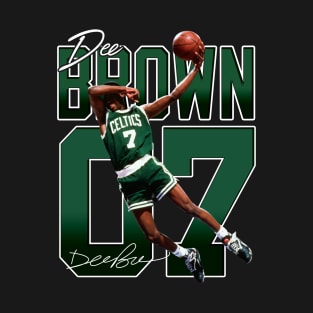 Dee Brown Basketball Legend Signature Vintage Retro 80s 90s Bootleg Rap Style T-Shirt