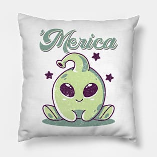 Aliens Merica Retro Cute Animals Men Women Youth Kawaii Aesthetic Pillow