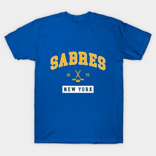 80s Buffalo Sabres Logo NHL Stroh's Beer Ringer t-shirt Medium