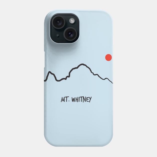 MOUNT WHITNEY T-SHIRT Phone Case by Ediza