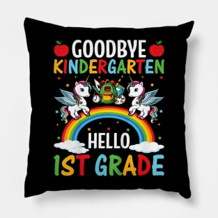 Kids Goodbye Kindergarten Hello 1St Grade Graduation Rainbow Kids Pillow