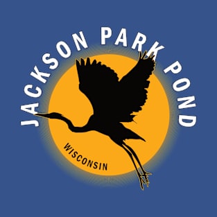 Jackson Park Pond in Wisconsin Heron Sunrise T-Shirt