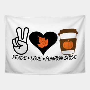 Peace Love Pumpkin Spice Tapestry