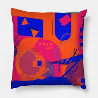 Retro Abstract Art Pillow