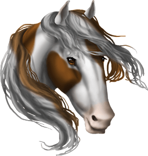 Horse Head - Brown Paint Blue Eyes Magnet