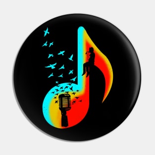 Music Singer Player Pin
