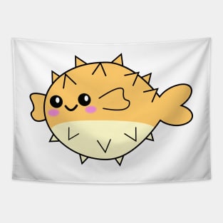 Puffer fish, fish, child, baby, nursery wall art Tapestry