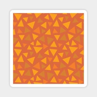 Grass Pattern - Red Autumnal Triangles Magnet