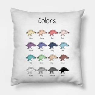 Colors in dinosaurs, color learning Pillow