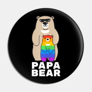 Lgbt Proud Papa Bear Proud Bear Dad Lgbt Pride Gay Pin