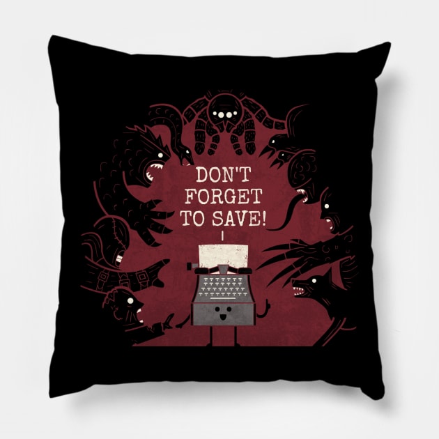 Don't Forget Pillow by HandsOffMyDinosaur