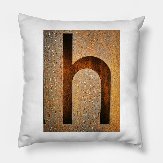 NO place to HIDE .... lowercase h Pillow by mister-john