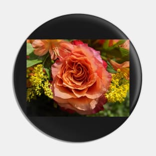 Rose in a Bouquet Photographic Image Pin