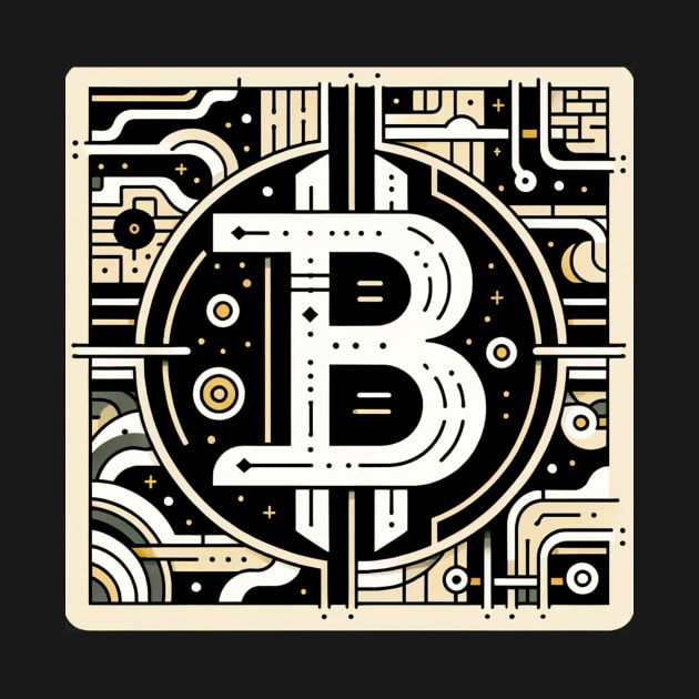 Circuitry of Currency: The Bitcoin Emblem by heartyARTworks