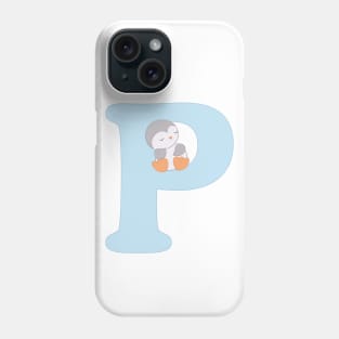 P - blue - penguin Phone Case