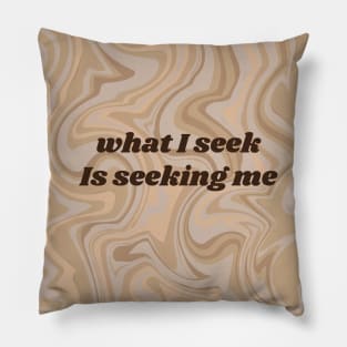 What I seek Is seeking me Neville Goddard law of assumption manifestation quote Pillow