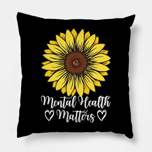 Mental Health Matters Pillow by Murray's Apparel